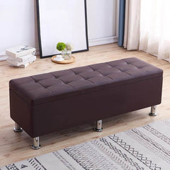 Stylish Ink Colored Solid Color Ottoman