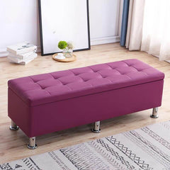 Stylish Ink Colored Solid Color Ottoman