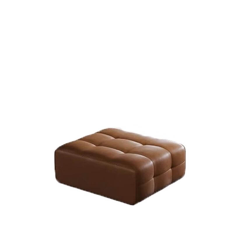 Cocoa rectangular footstool in living room setting