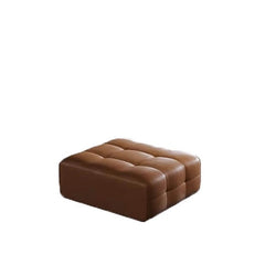 Cocoa rectangular footstool in living room setting