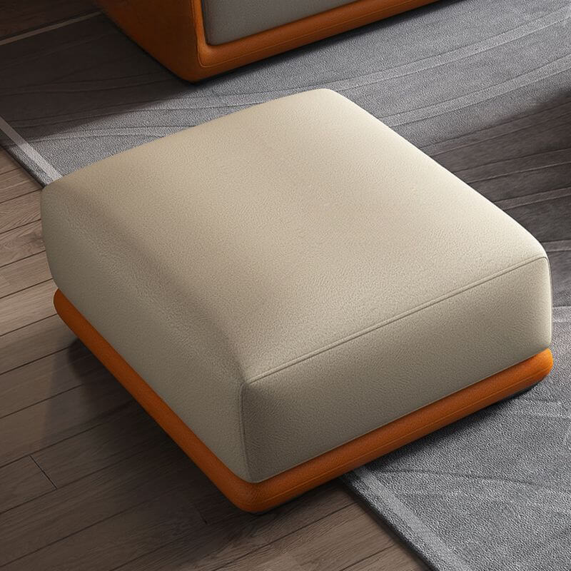 modern simple style footstool in cream-orange color Hauptbild