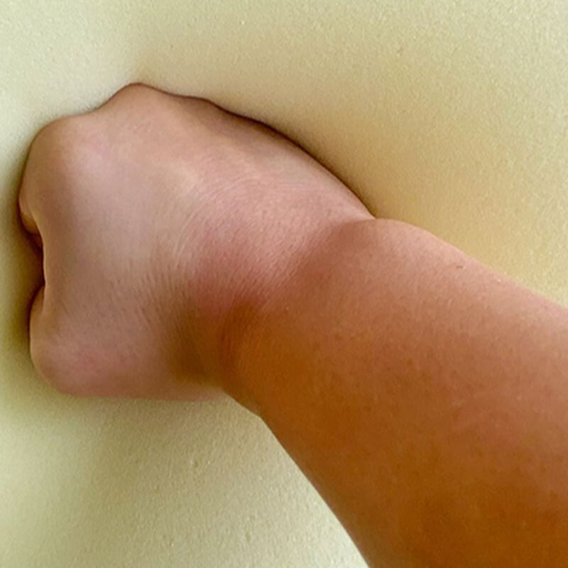 Modernes einfaches Stil rechteckiges/quadratisches Fußhocker mit reißfester Kohle/Beige Polsterung und Schaumstoff-Sitzfüllung Zweitbild