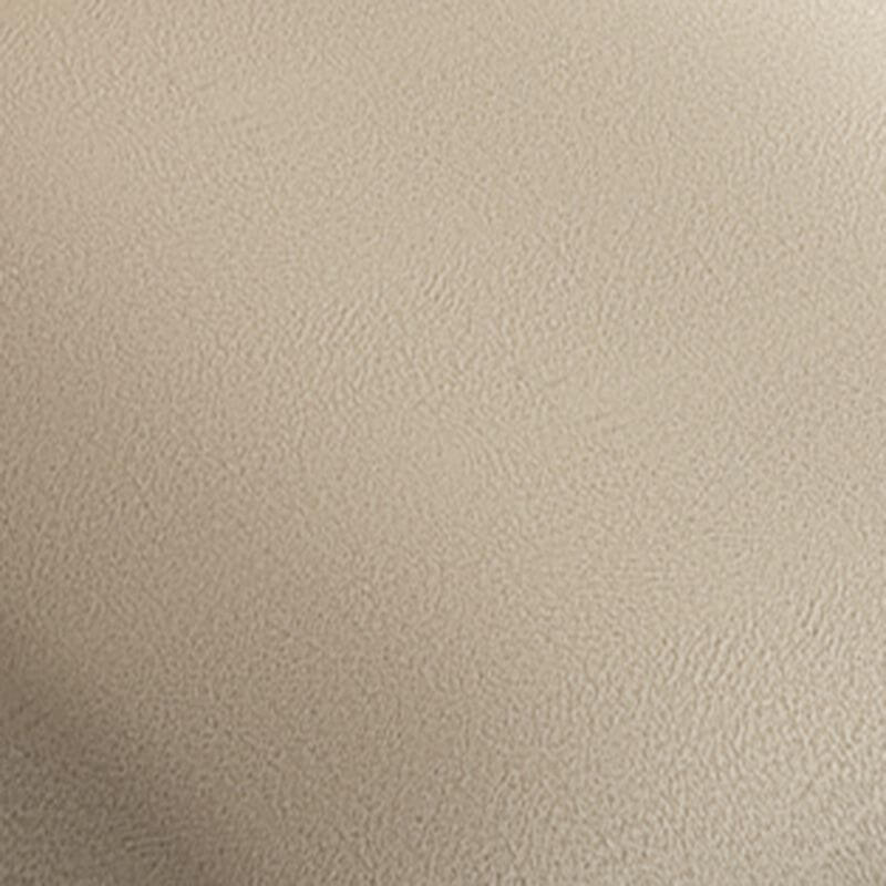 square footstool with black upholstery and wood frame