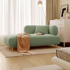 Cozy Pillows on Right-Arm Chaise Lounge Loveseat