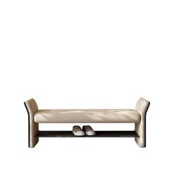 Plush Upholstered Accent Bench for Living Room