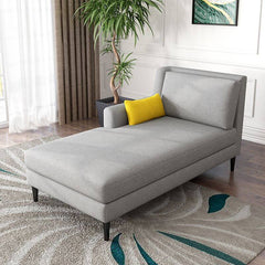 Modern simple style right-arm chaise chair in light gray