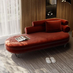 Comfortable foam-filled chaise lounge ready for relaxation