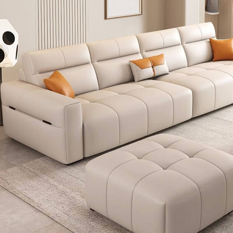 Ivory water resistant sofa in modern interior