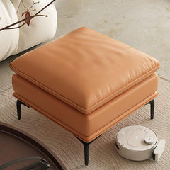 Contemporary Amber Tan Ottoman for Living Room