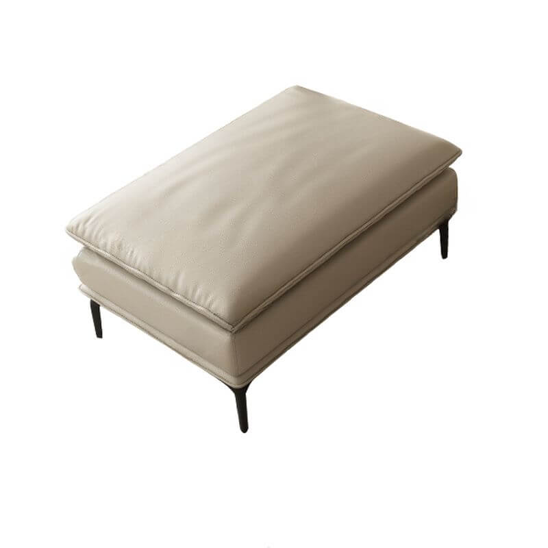 Contemporary Amber Tan Ottoman for Living Room