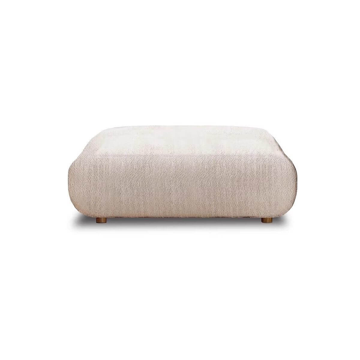 Stylish beige upholstery footstool
