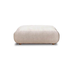 Stylish beige upholstery footstool