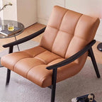 Tangerine accent chair in modern living room