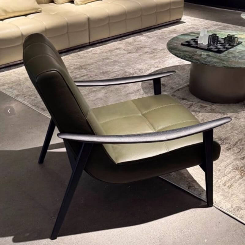 Cozy reading nook with accent chair