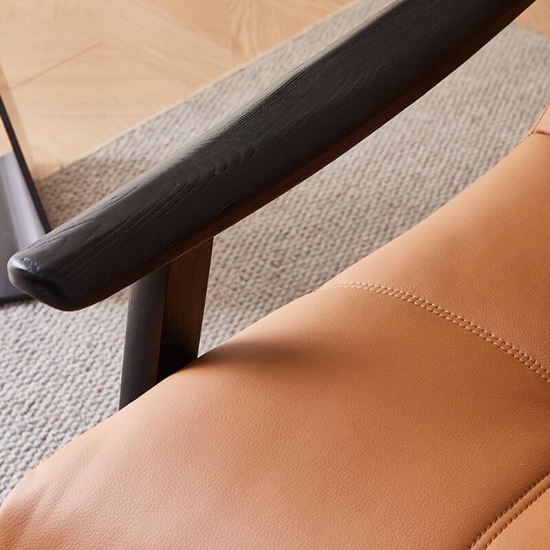 Elegant accent chair in tangerine color