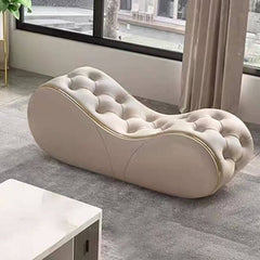 Sponge fill cushion ottoman