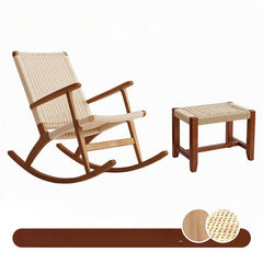 Contemporary rocking chair in natural finish