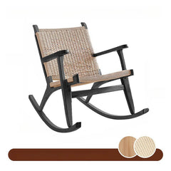 Black wood rocking chair