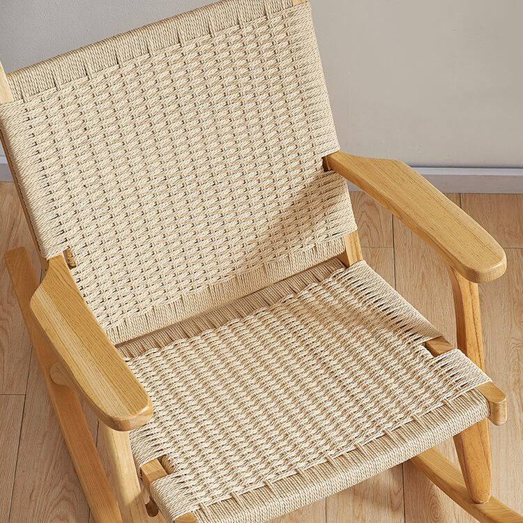 Elegant cherry wood rocking chair