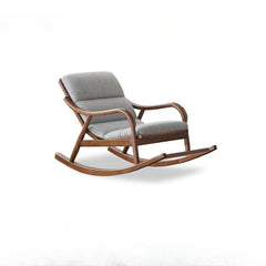 Scandinavian style rocking chair on a living room floor