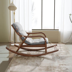 Scandinavian style rocking chair on a living room floor