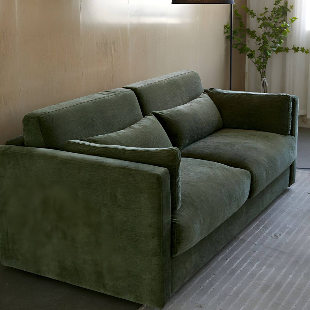 comfortable sofa bed with spring and latex fill