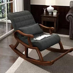 Stylish upholstered track arms rocking chair