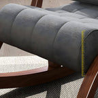 Modern rocking chair in light gray upholstery