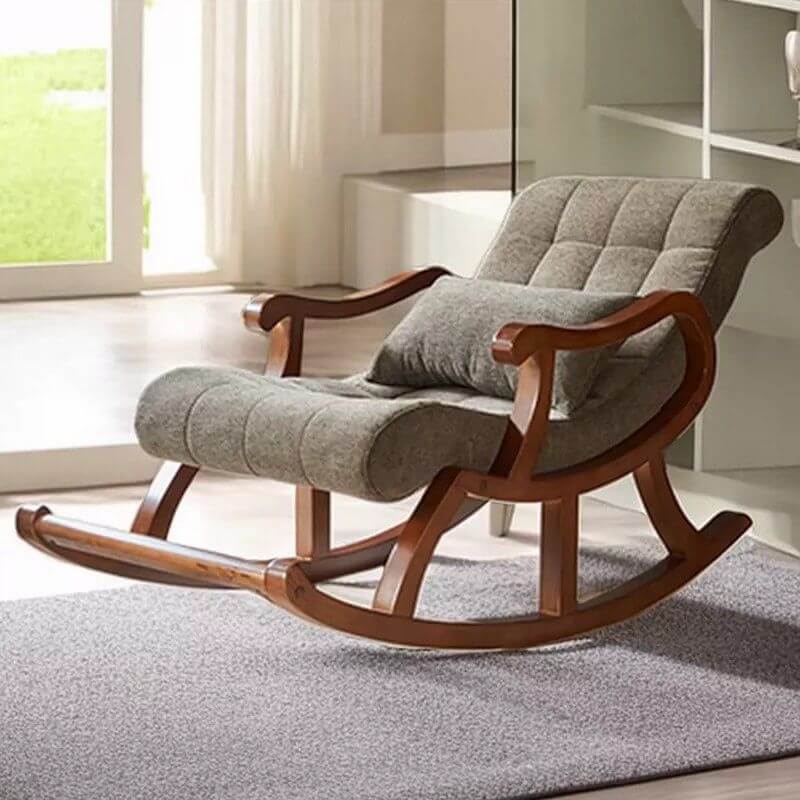 Cozy rocking chair in sky blue