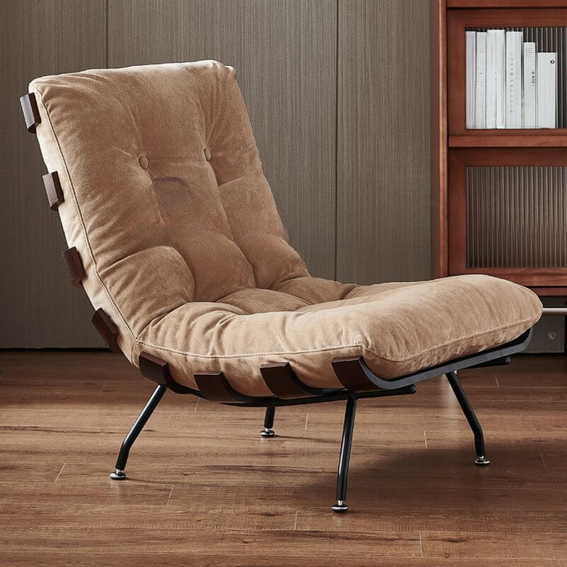 Modern Slipper Chair with Tufted Back Imagen principal del producto