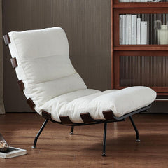 Upholstered Slipper Chair with Four Legs