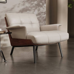 modern solid color arm chair back view