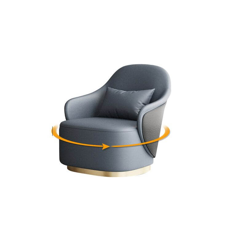 modern barrel chair gray