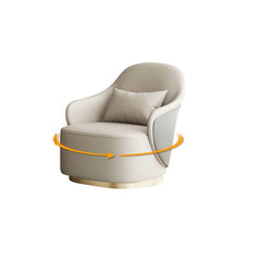 apricot barrel chair with armrest