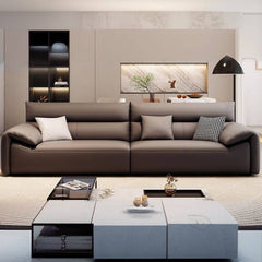 spacious 5-seater grey sofa