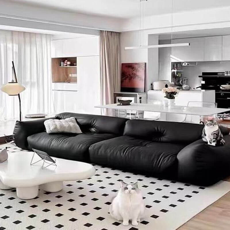 モダンなソリッドカラーインク防水スタンダードソファ/シングルソファ、4/3人/2人用 サブ画像