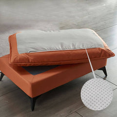 Comfortable down-filled ottoman seat