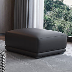 Midnight Black Modern Ottoman