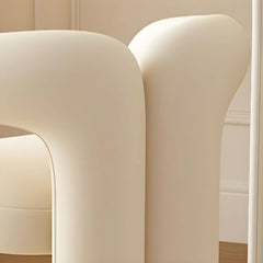 Comfortable cotton upholstery vanity stool