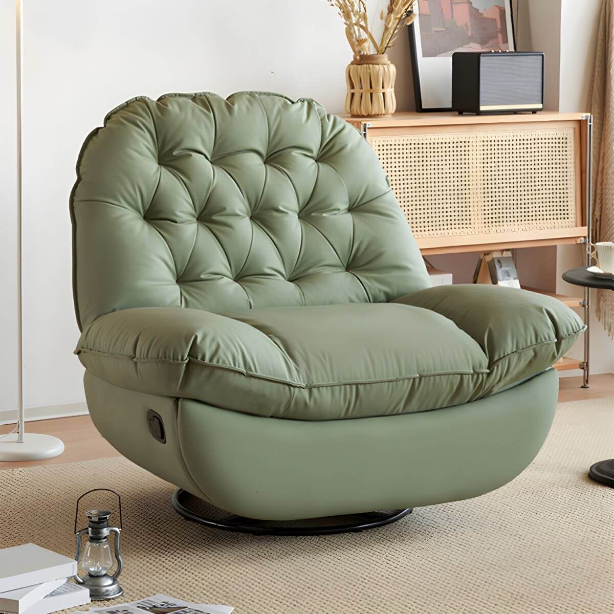 Modern Standard Recliner in Mint Green Hauptbild