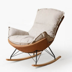 Stylish white rocking chair