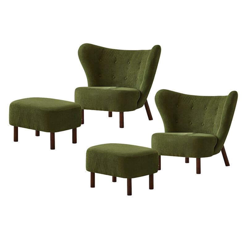 Sleek and sophisticated indoor wingback chair