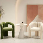 Pink Modern Suede Accent Stool