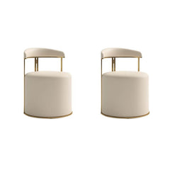 Contemporary drum base design of the vanity stool