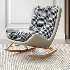 upholstered rocking chair in beige