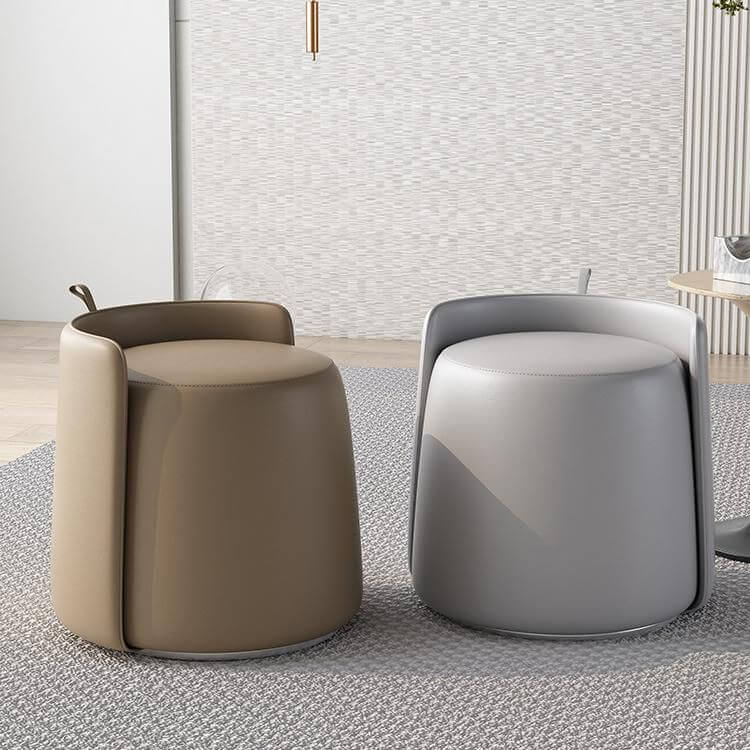 Puf Moderno y Único con Patas de Metal Plateado y Marco de Madera para Hogares con Estilo Imagen secundaria del producto