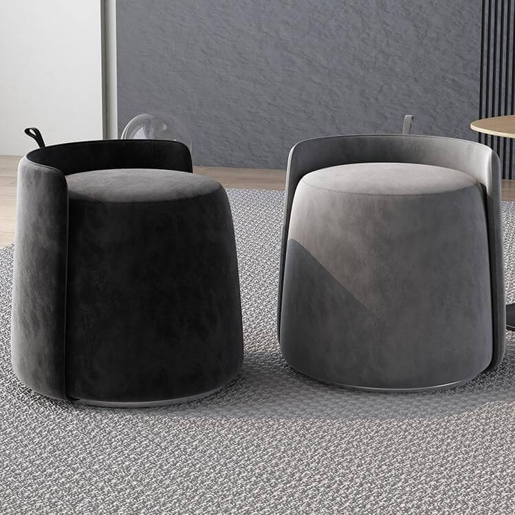 Comfortable Suede Upholstered Pouf Imagen principal del producto