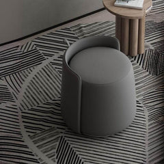 Stylish Unique Shape Pouf in Grey