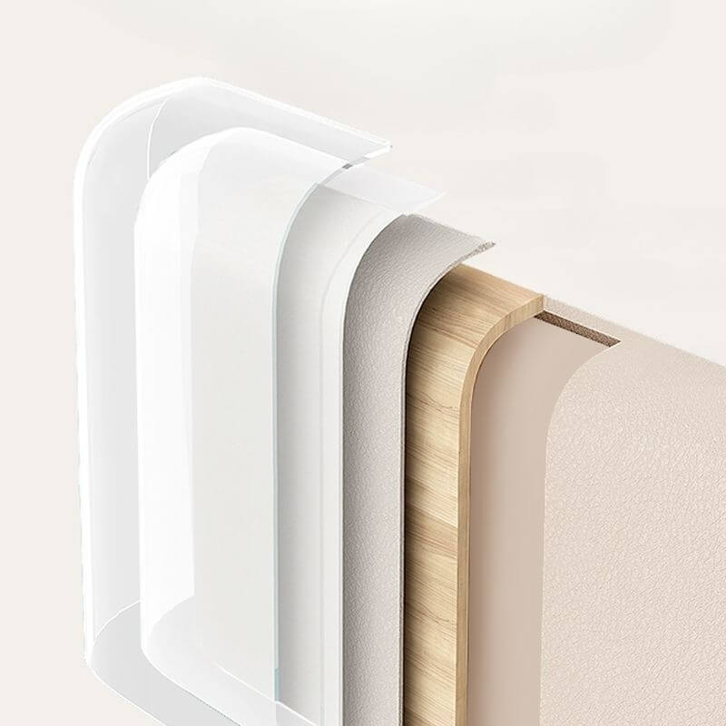 Dusty pink upholstered accent stool