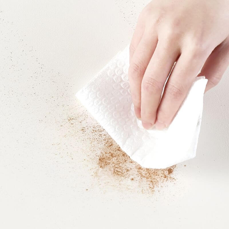 Black accent stool in interior decor